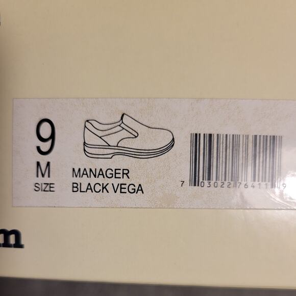 Deer Stags Manager Black Vega Slip & Oil Resistant NonMarking Shoes Men's Size 9 - Picture 7 of 8